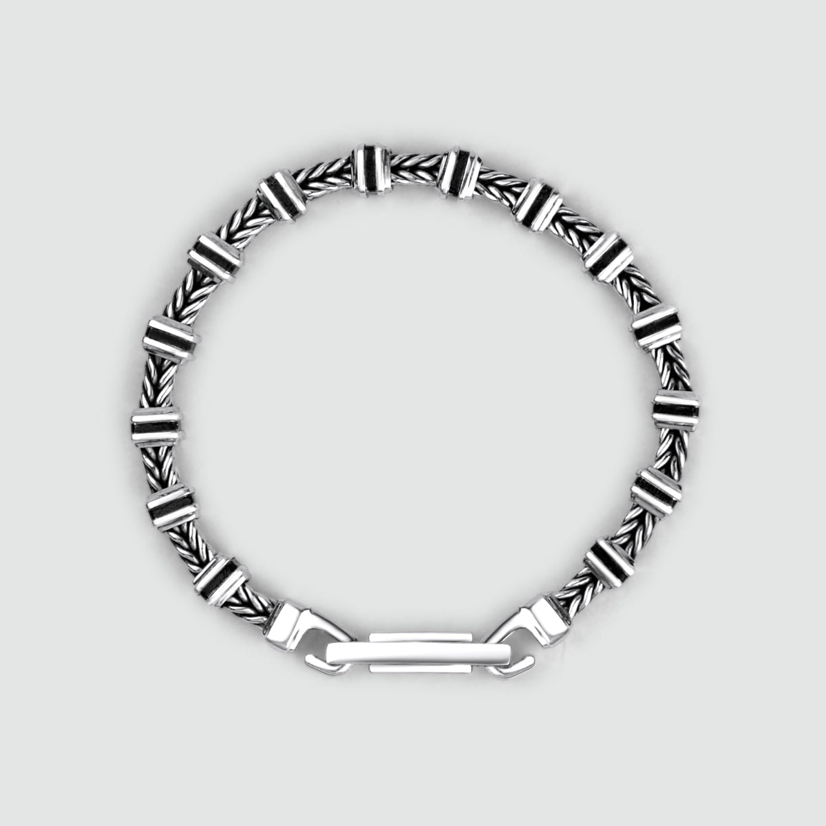 Khaled - Sterling Silver Brutalist Bracelet 6.5mm