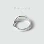 Hadi - Elegant Blue Pietersite Signet Ring 7mm - NineTwoFive