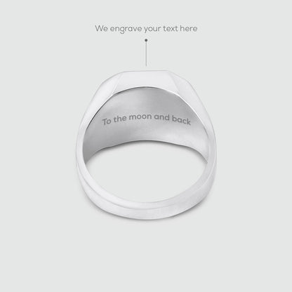 Halim - Blue Pietersite Signet Ring 13mm - NineTwoFive