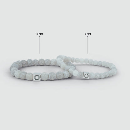 Abyad - White Beaded Bracelet 8mm