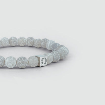 Abyad - White Beaded Bracelet 8mm