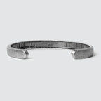 Fudail - Rough Brushed Sterling Silver Bangle 8mm