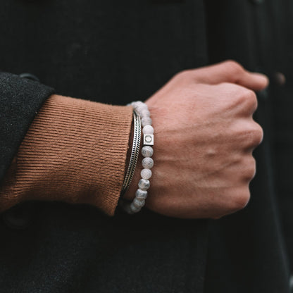 Abyad - White Beaded Bracelet 6mm