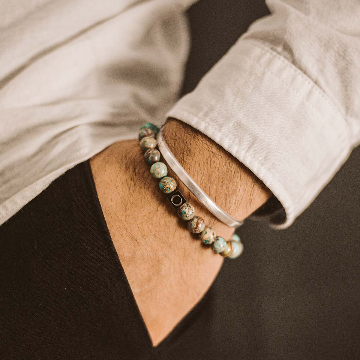 Alfiruz - Turquoise Beaded Bracelet 8mm