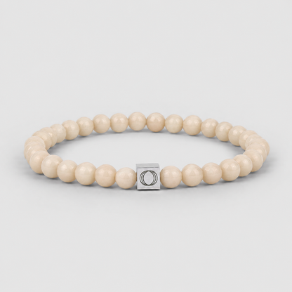 Albij - Beige Beaded Bracelet 6mm