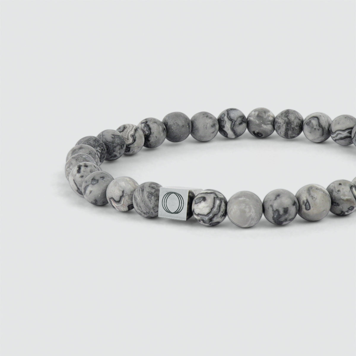 Alrazas - Grey Beaded Bracelet 6mm