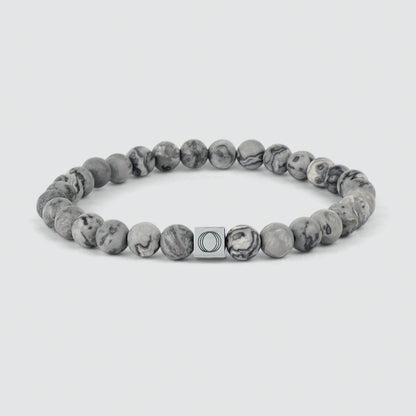 Alrazas - Grey Beaded Bracelet 6mm