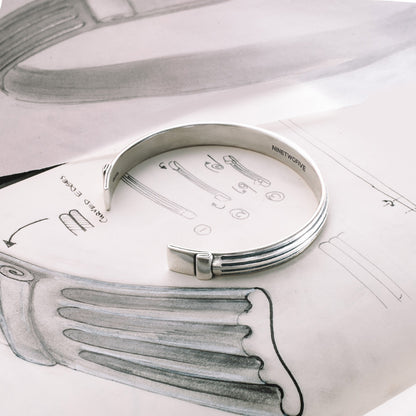 Arkan - Sterling Silver Bangle Bracelet 8mm
