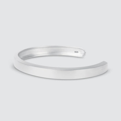 Boulos - Plain Sterling Silver Bangle Bracelet 8mm