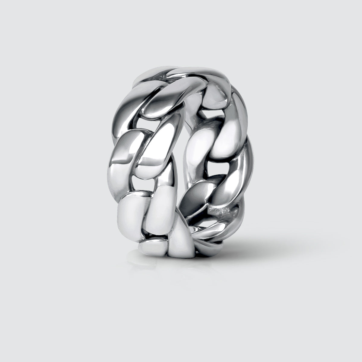 Rayen - Silver Cuban Link Ring 9mm