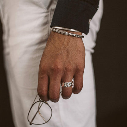 Rayen - Silver Cuban Link Ring 9mm