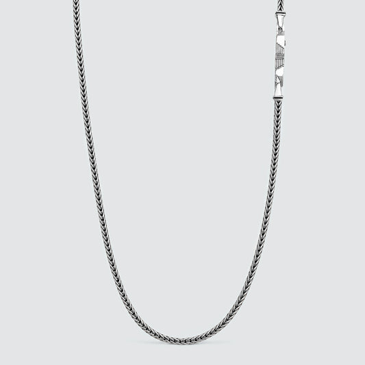 Anis - Sterling Silver Wheat Chain Necklace 3mm