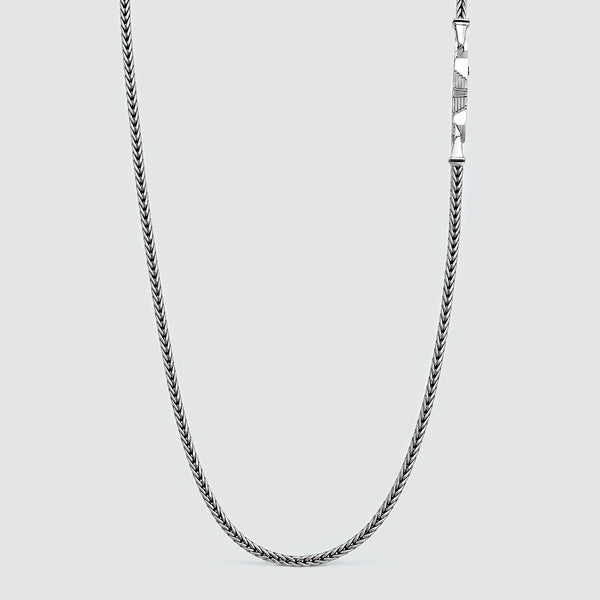 Anis - Sterling Silver Wheat Chain Necklace 3mm