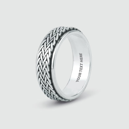 Hani - Sterling Silver Spinner Ring 7mm