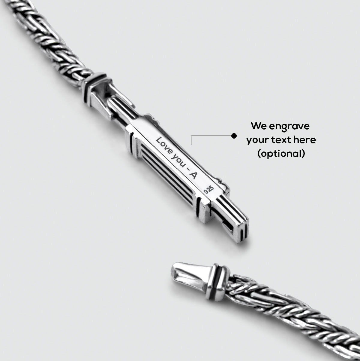 Nadir - Twisted Sterling Silver Rope Chain Necklace 3mm