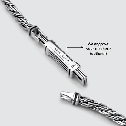 Nadir - Twisted Sterling Silver Rope Chain Necklace 3mm