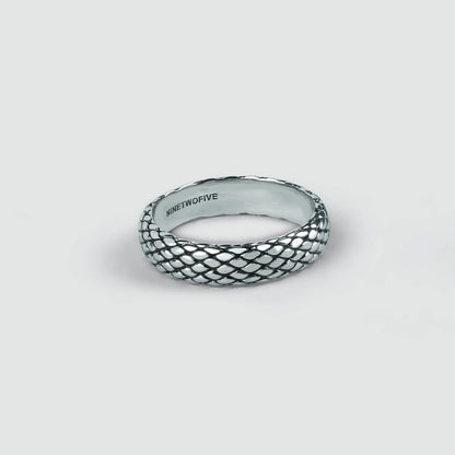 Ferran - Oxidised Sterling Silver Ring 6mm