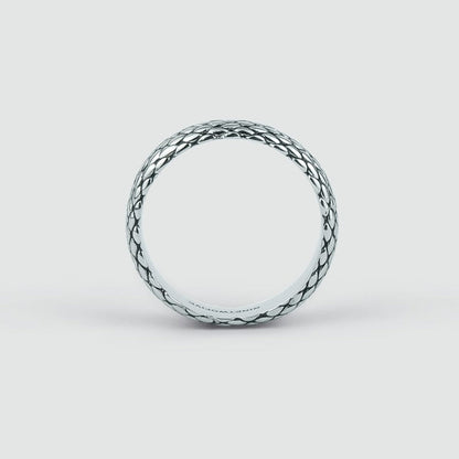 Ferran - Oxidised Sterling Silver Ring 6mm