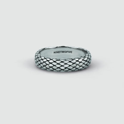 Ferran - Oxidised Sterling Silver Ring 6mm
