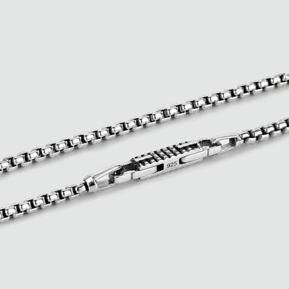 Kamal - Sterling Silver Venetian Box Chain Necklace 3mm