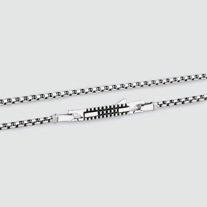 Kamal - Sterling Silver Venetian Box Chain Necklace 3mm