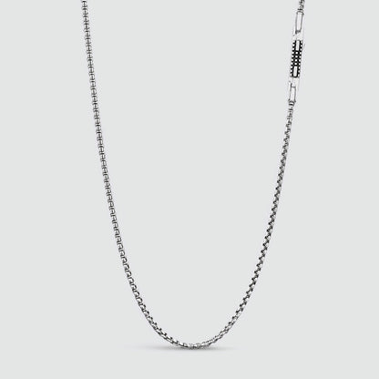Kamal - Sterling Silver Venetian Box Chain Necklace 3mm