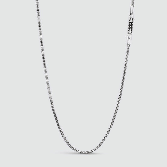 Kamal - Sterling Silver Venetian Box Chain Necklace 3mm