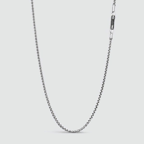 Kamal - Sterling Silver Venetian Box Chain Necklace 3mm