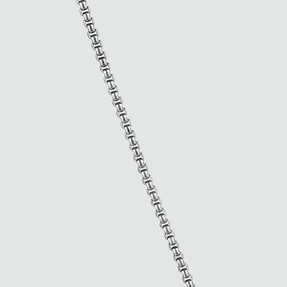 Kamal - Sterling Silver Venetian Box Chain Necklace 3mm