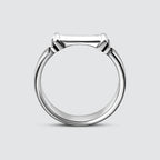 Imad - Sterling Silver Pillar Signet Ring 8mm