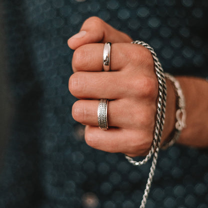 Hani - Sterling Silver Spinner Ring 7mm