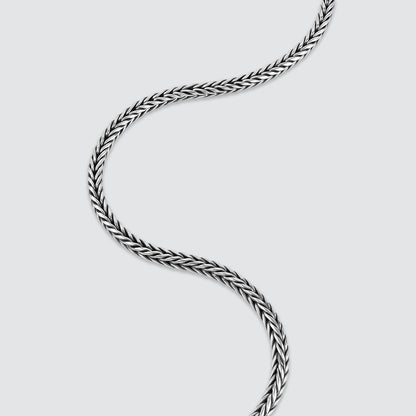 Anis - Sterling Silver Wheat Chain Necklace 3mm