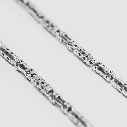 Kadeem - Sterling Silver Ornaments Chain Necklace 3.5mm