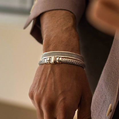 Mirza - Sterling Silver Braided Bracelet 7mm