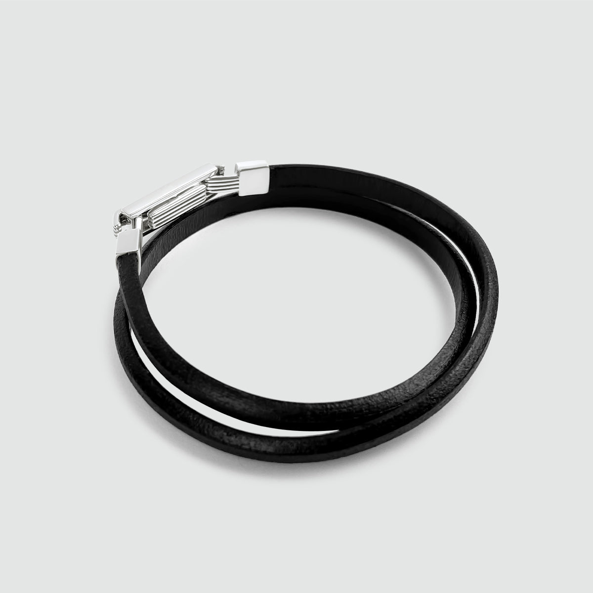 Rami - Genuine Black Leather Bracelet 5mm