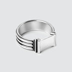 Imad - Sterling Silver Pillar Signet Ring 8mm