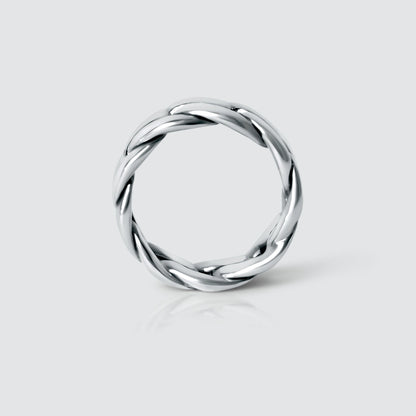Rayen - Silver Cuban Link Ring 9mm