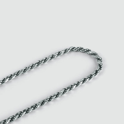 Munir - Sterling Silver Rope Chain Necklace 3mm