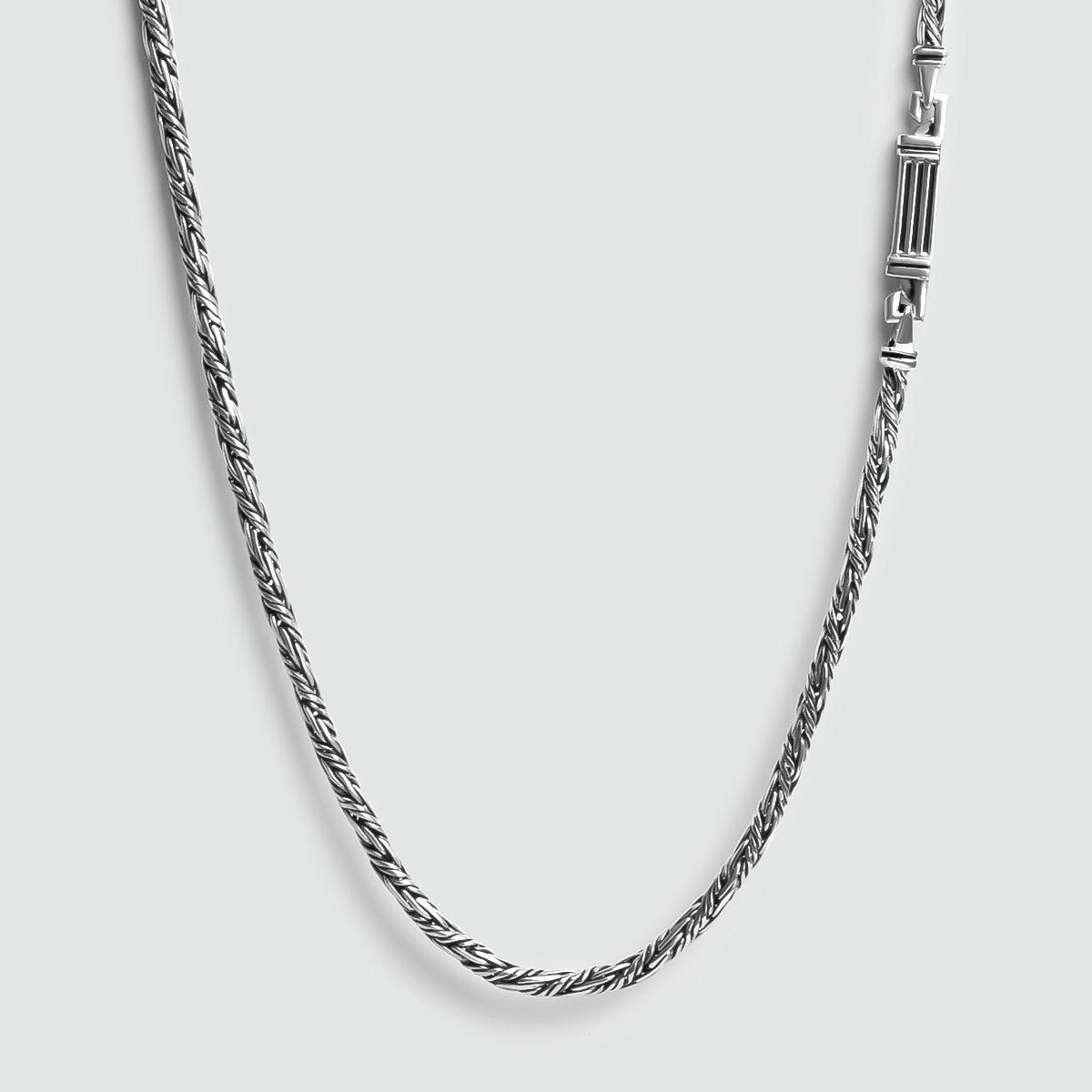 Nadir - Twisted Sterling Silver Rope Chain Necklace 3mm