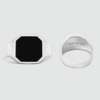 Naim - Black Onyx Signet Ring 13mm