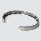 Fudail - Rough Brushed Sterling Silver Bangle 8mm
