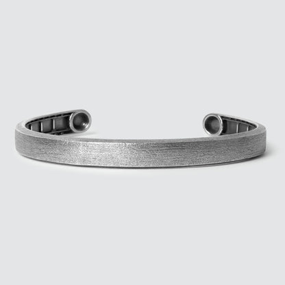 Fudail - Rough Brushed Sterling Silver Bangle 8mm