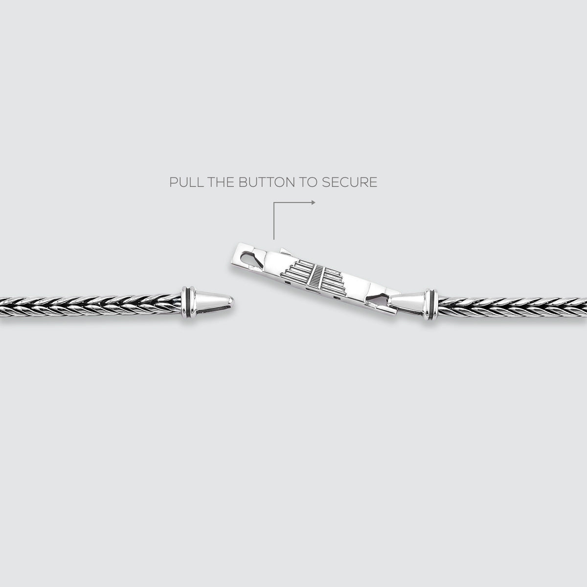 Anis - Sterling Silver Wheat Chain Necklace 3mm