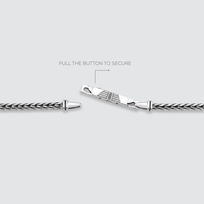 Anis - Sterling Silver Wheat Chain Necklace 3mm
