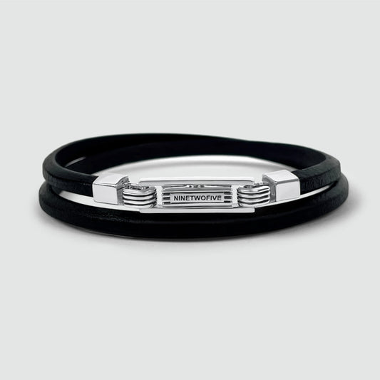 Rami - Genuine Black Leather Bracelet 5mm