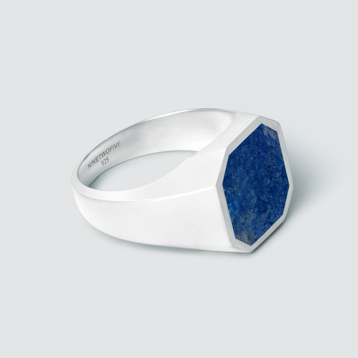 Kadar - Blue Lapis Lazuli Stone Signet Ring 13mm