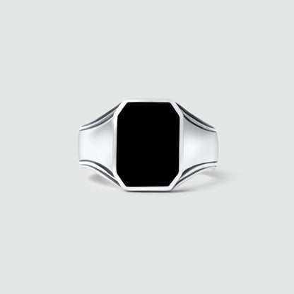 Baki - Black Onyx Signet Ring 17mm