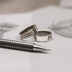 Imad - Sterling Silver Pillar Signet Ring 8mm