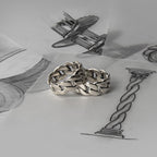 Rayen - Silver Cuban Link Ring 9mm