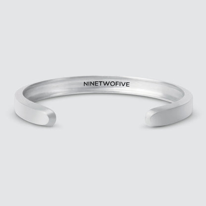 Boulos - Plain Sterling Silver Bangle Bracelet 8mm